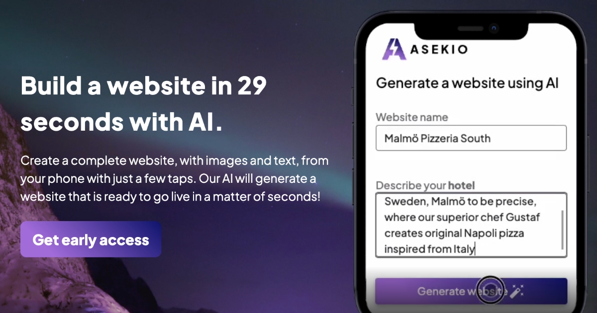 Asekio - AI Website Builder